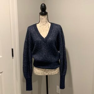 Veronica beard blue wool v-neck sweater never worn